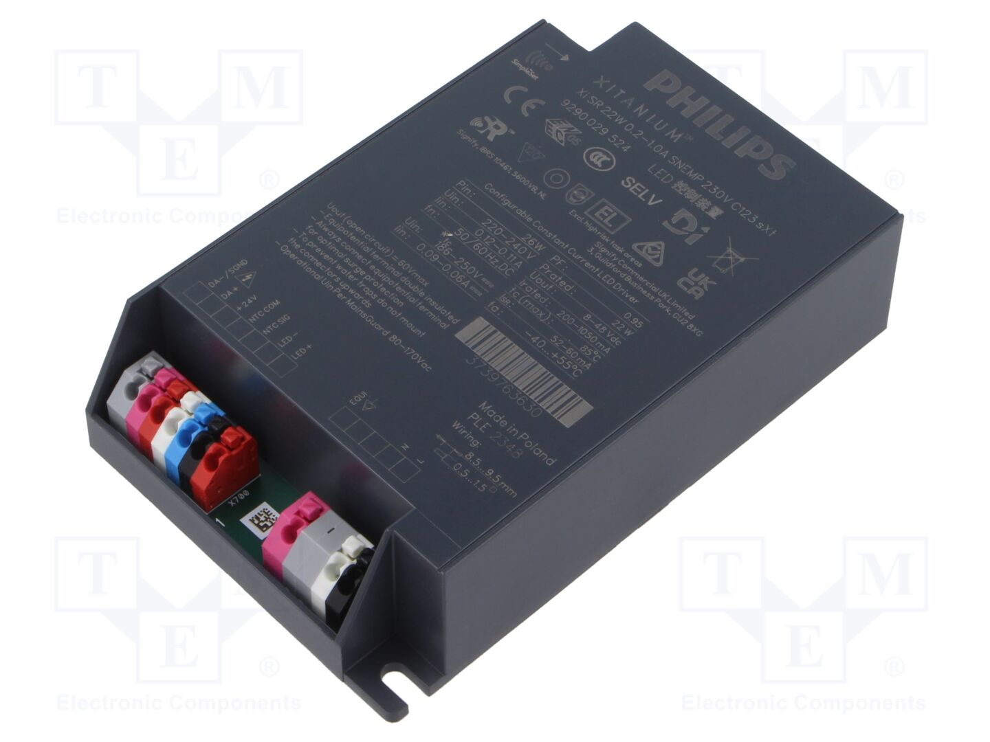 PHILIPS XI SR 22W 0.2-1.0A Kytkentäsähköinen LED-virtalähde 230V