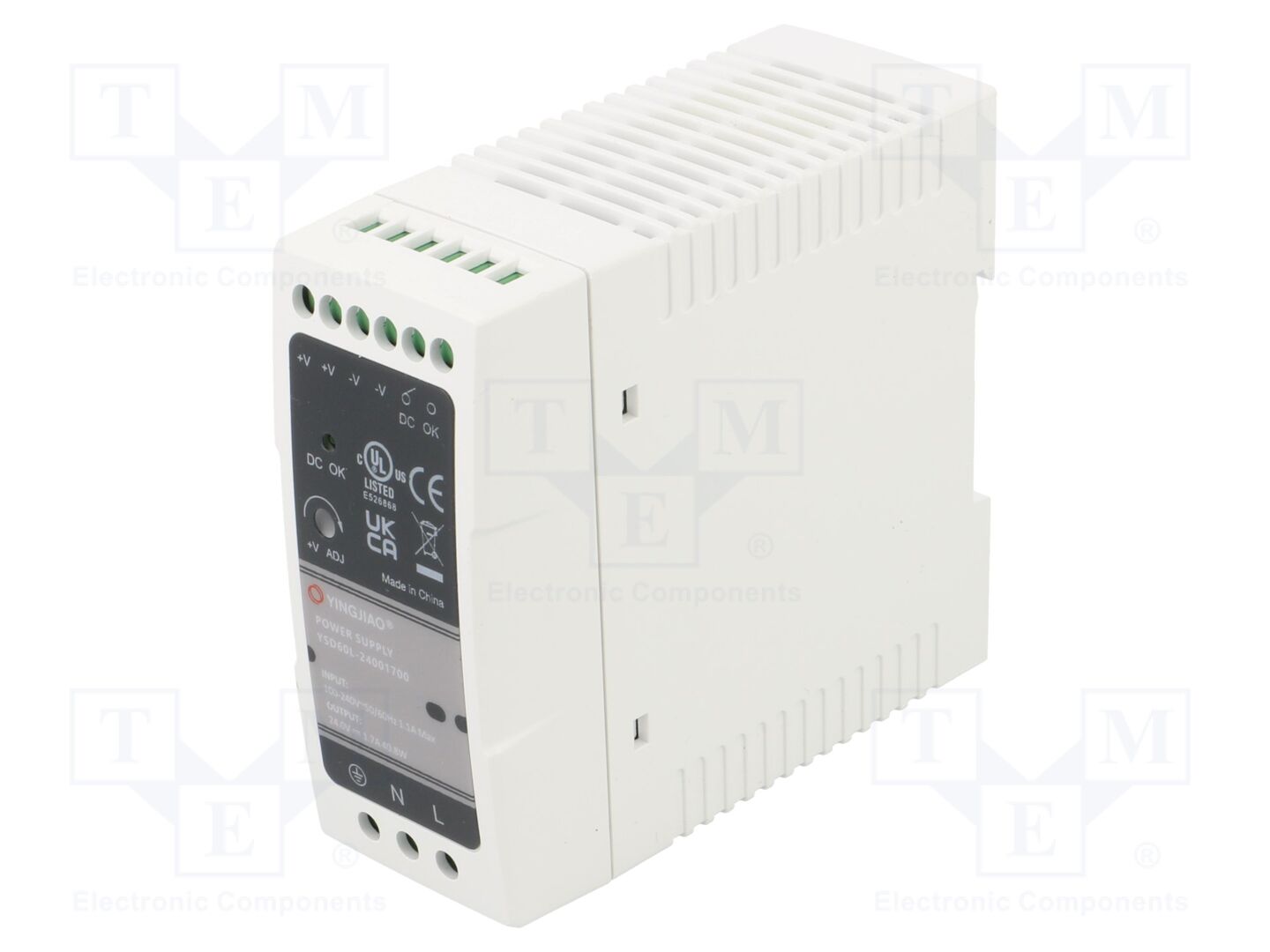 YINGJIAO YSD60L-40-24 DIN-kiskoon asennettava kytkentävirtalähde 40W 24VDC