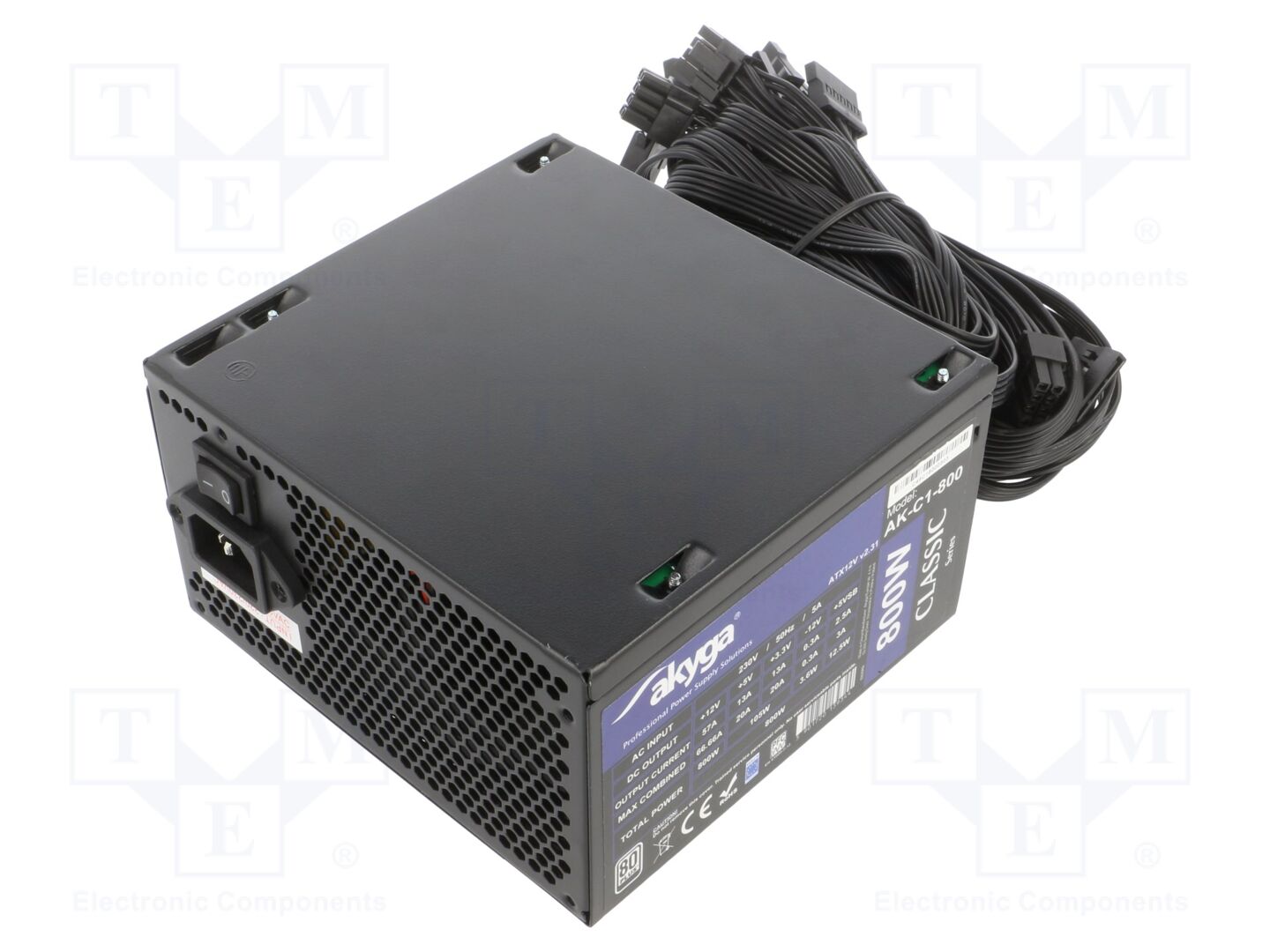 AKYGA AK-C1-800 ATX-tietokonevirtalähde 800W