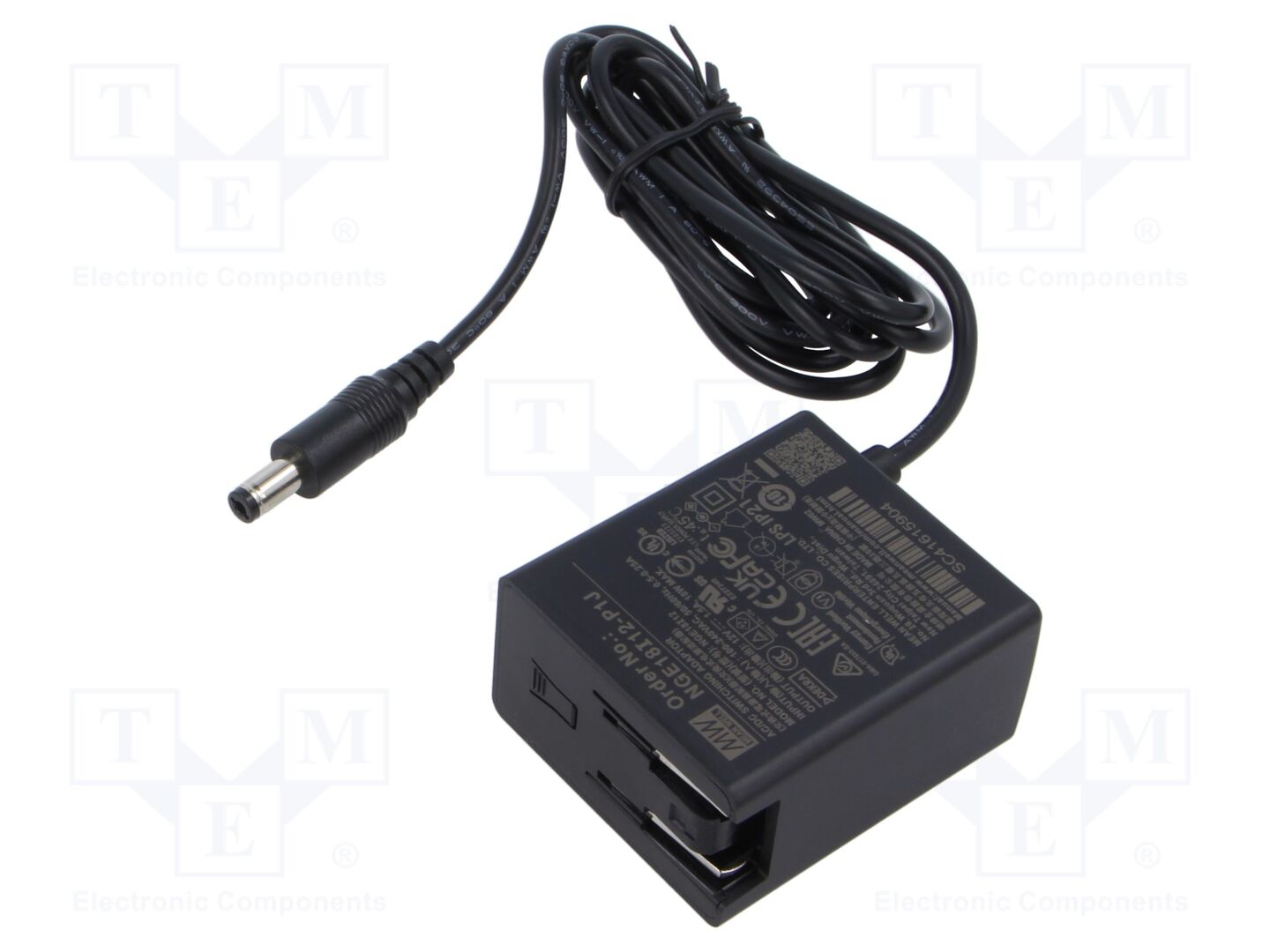 MEAN WELL NGE18I12-P1J Plug-in verkkolaite 18W 12V 1.5A