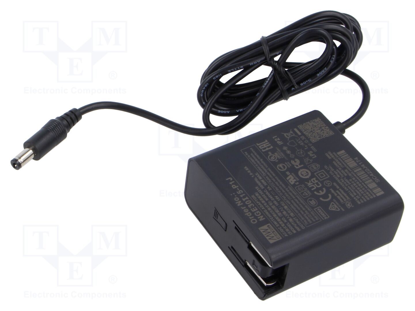 MEAN WELL NGE30I15-P1J Kytkinlähde Pistotulppa 30W 15V 2A