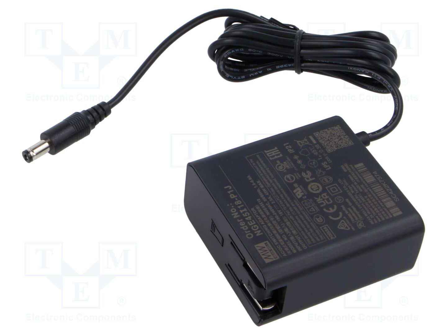 MEAN WELL NGE45I18-P1J Kytkinlähde Plug-in 45W 18V 2.5A