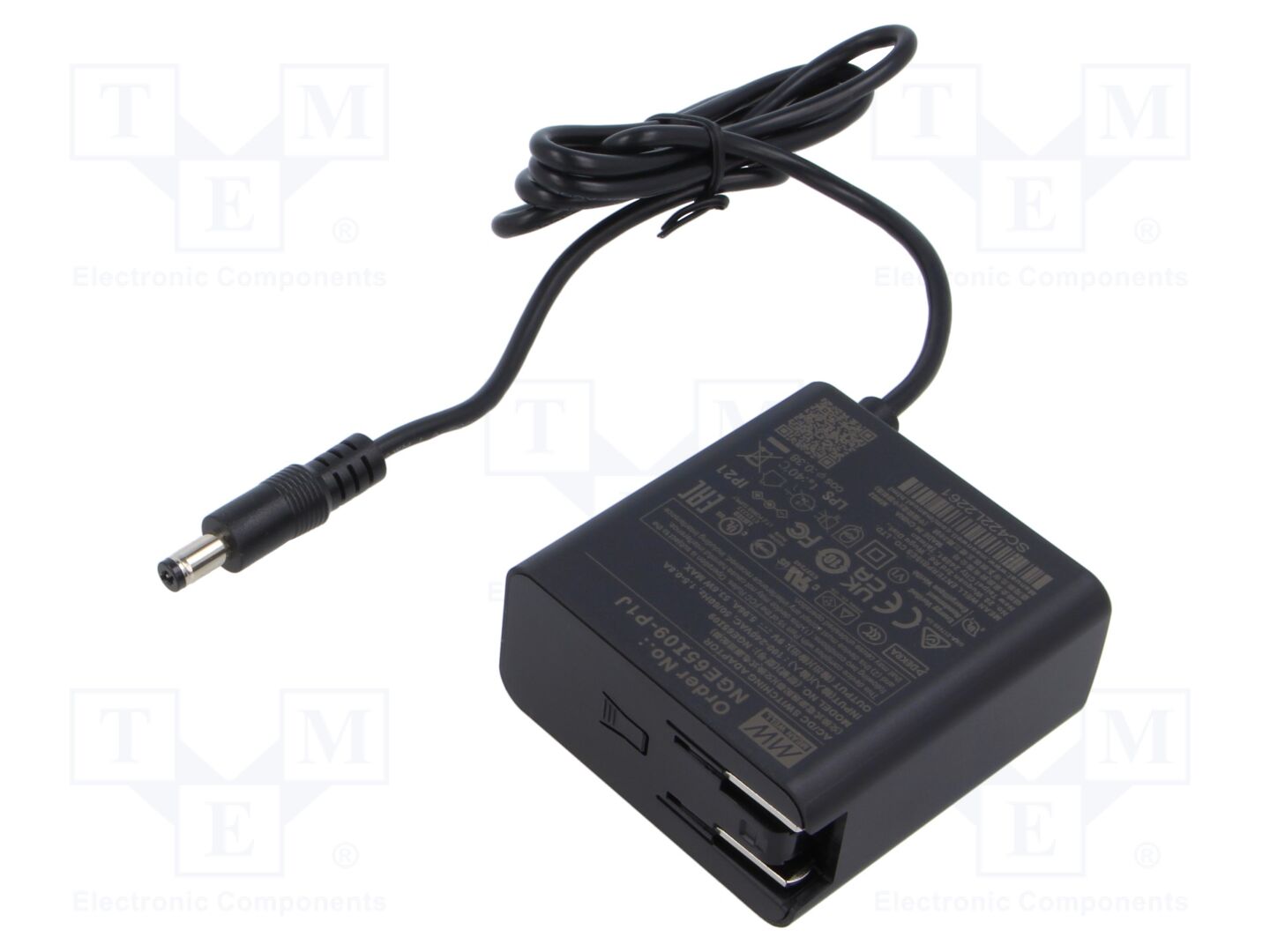 MEAN WELL NGE65I09-P1J Plug-in verkkolaite 9VDC