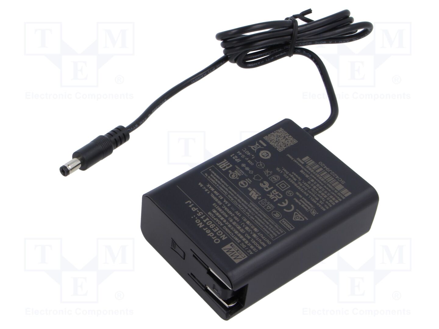 MEAN WELL NGE90I15-P1J Plug-in Power Supply 90W 15V 5.5A