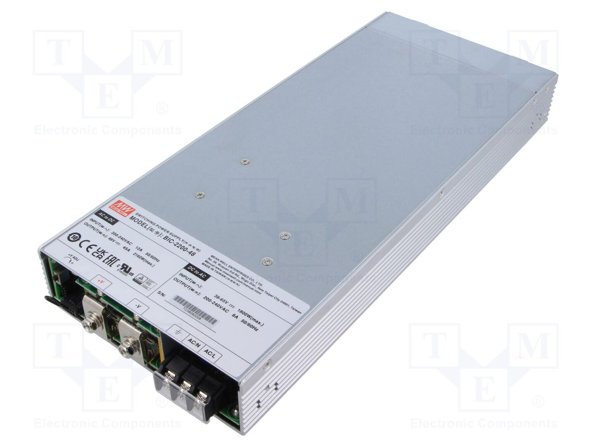 MEAN WELL BIC-2200-48 Sisäänrakennettu kytkentävirtalähde 2160W 48VDC 45A