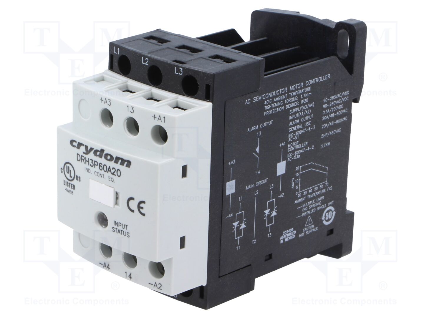 SENSATA / CRYDOM DRH3P60A20 Kiinteän tilan rele 20A