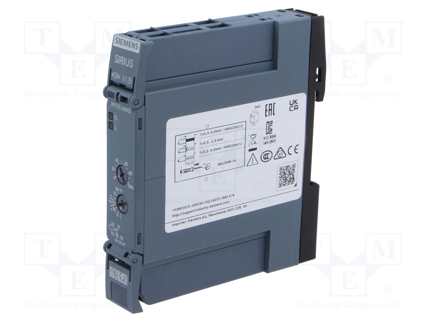 SIEMENS 3RP2525-2AW30 Ajastin 0,05s-100h