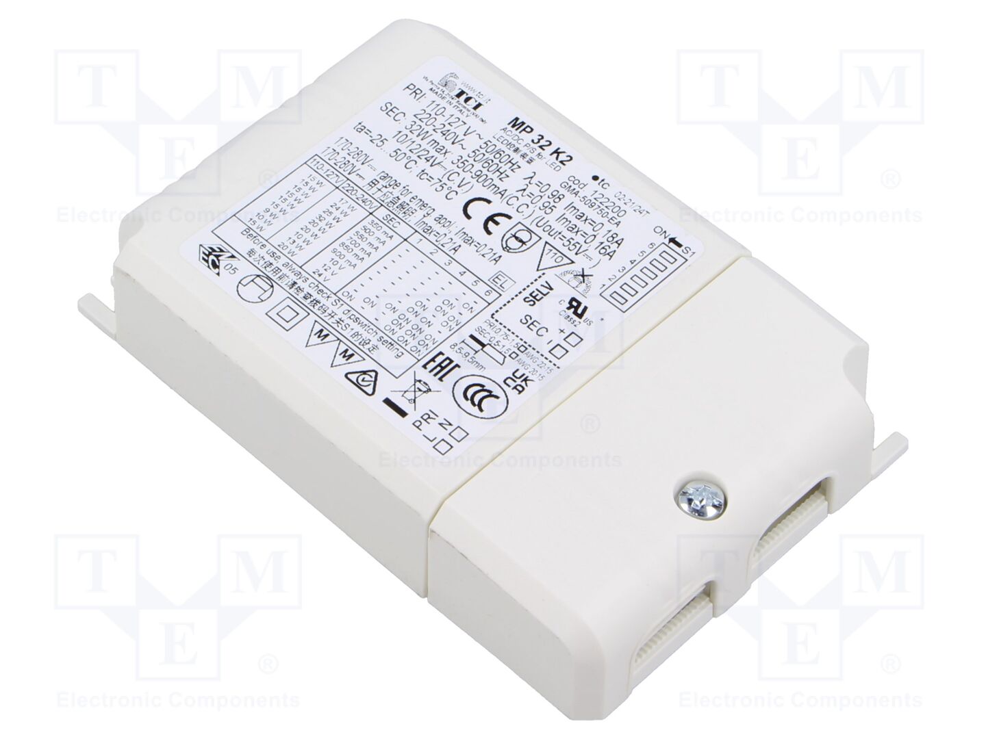 TCI MP 32 K2 Kytkentäsähköinen LED-virtalähde 2-47VDC 350mA-1.05A
