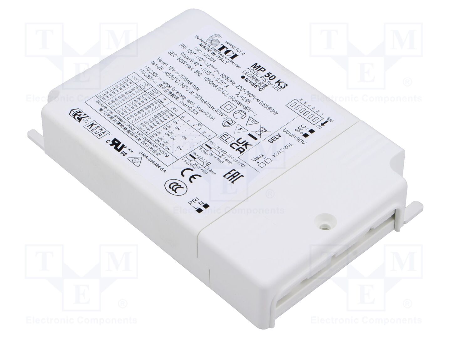 TCI MP 50 K3 LED-virtalähde 350mA-1.05A 2-74VDC IP20