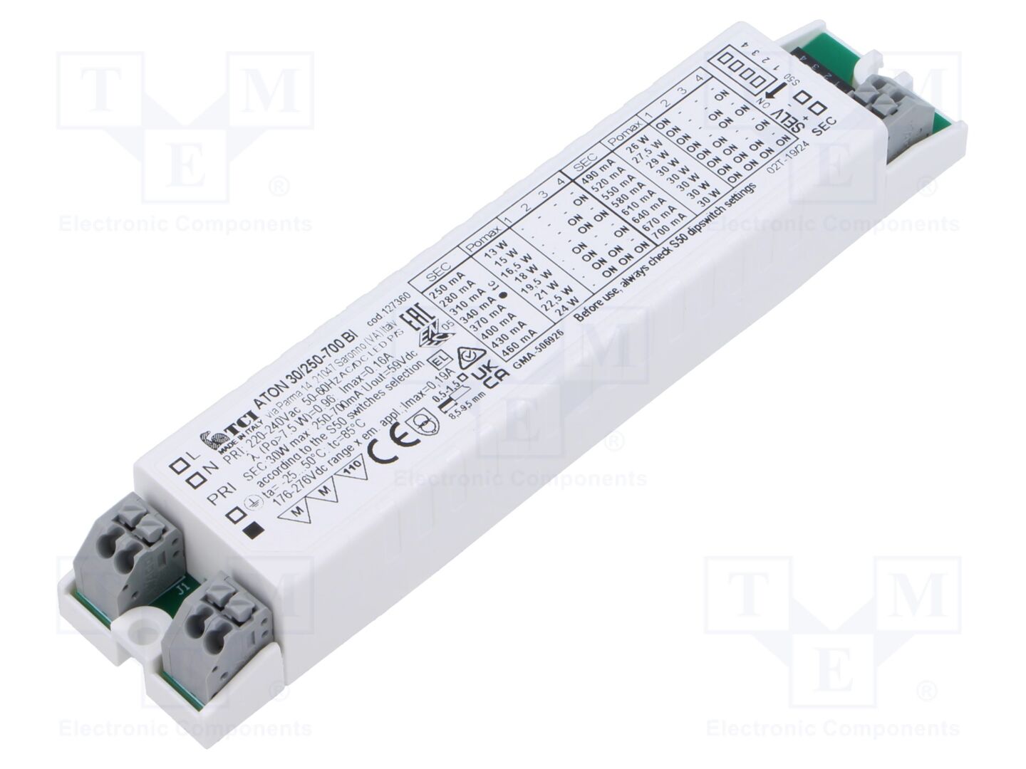 TCI ATON 30/250-700 BI LED-virtalähde 250-700mA 2-54VDC