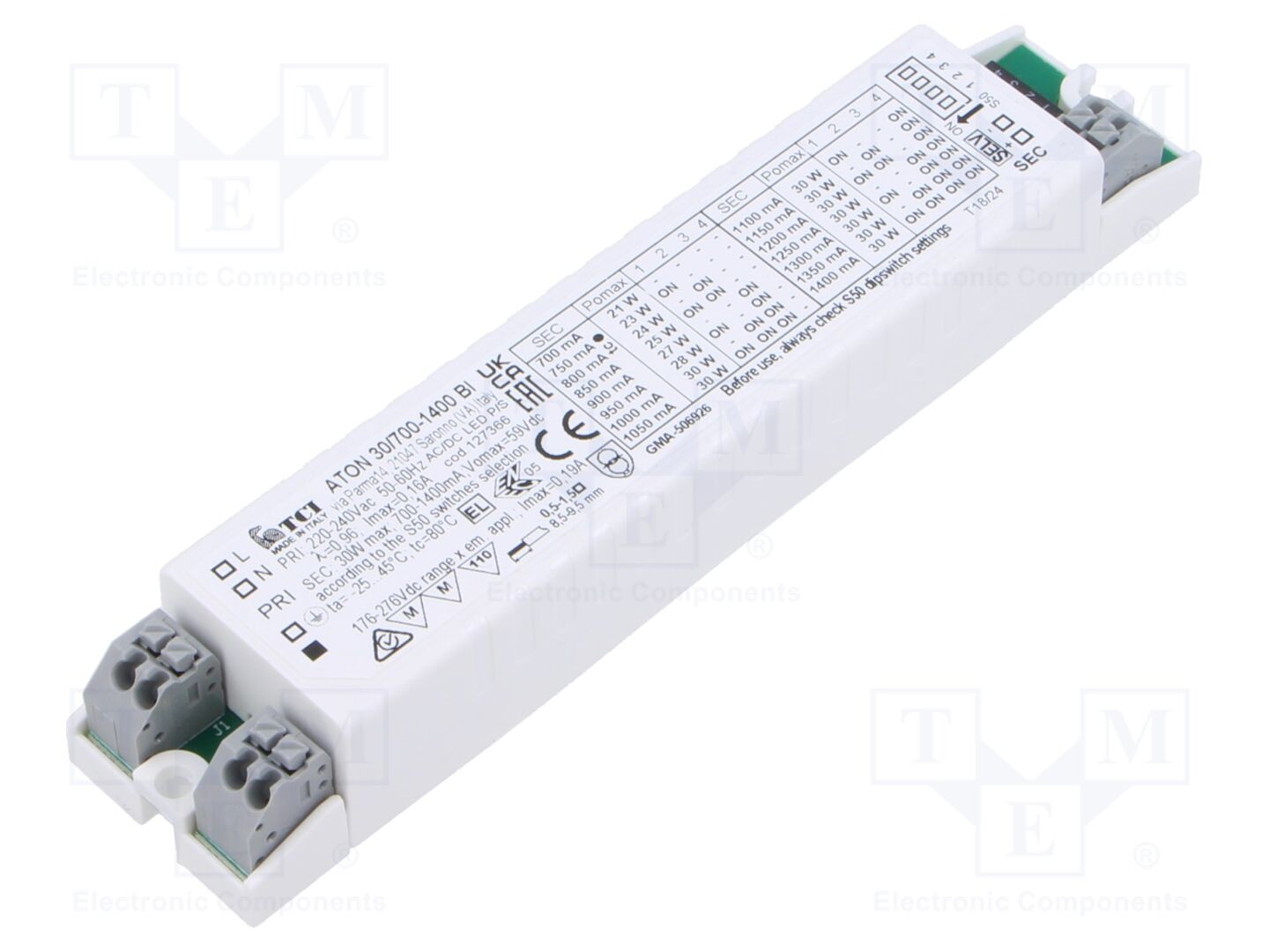 TCI ATON 30/700-1400 BI LED-virtalähde 5-30VDC 700mA-1.4A