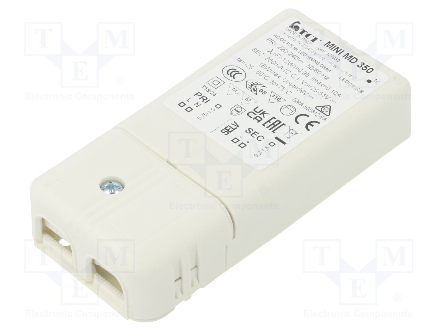 TCI MINI MD 350 LED-virtalähde 25-51VDC 350mA 220-240VAC