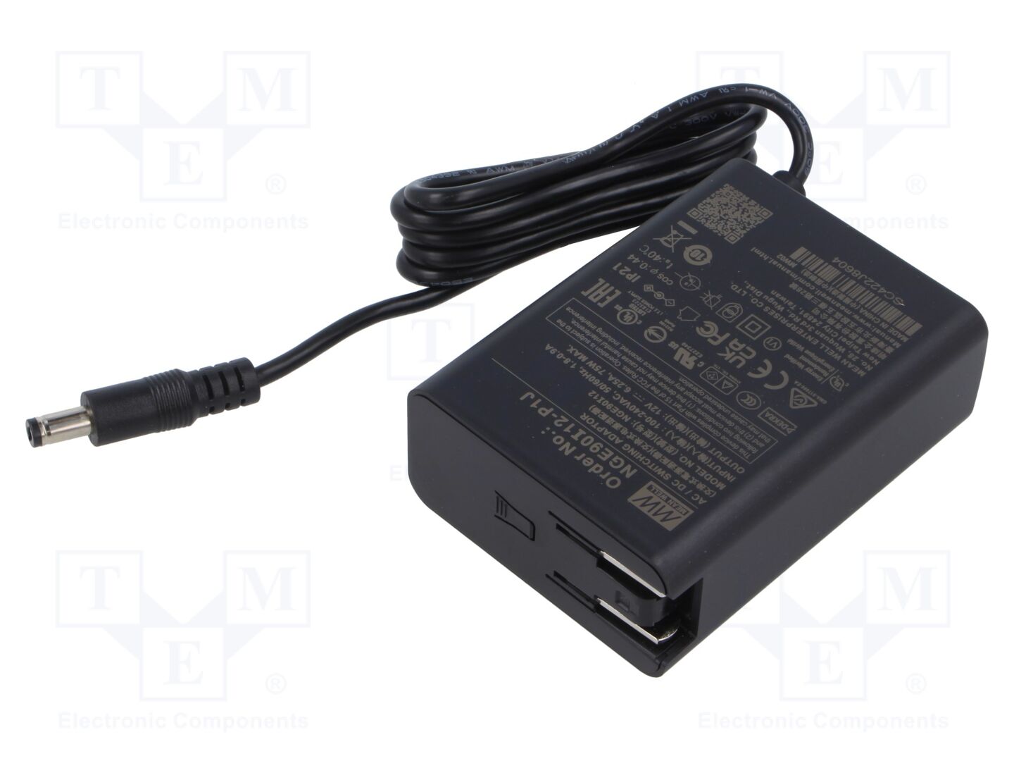 MEAN WELL NGE90I12-P1J Kytkinmuuntaja 75W pistotulppaliitäntä