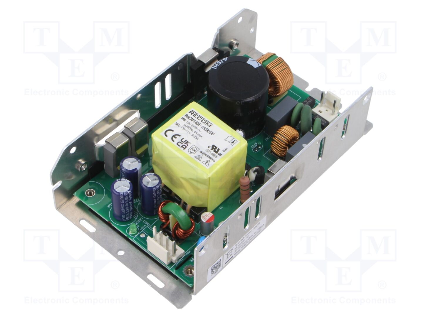 RECOM RACM140E-15SK/OF Avoin kehikko -kytkentävirtalähde 140W 15VDC 9,3A