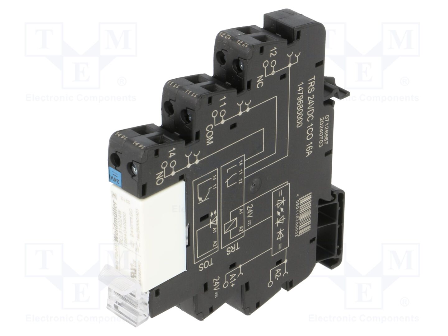 WEIDMÜLLER TRS-24VDC-1CO-16A Sähkömagneettinen rele 24VDC