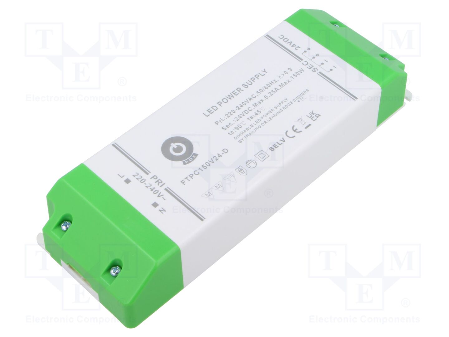 POS FTPC150V24-D LED-virtalähde 150W 24VDC 6.25A