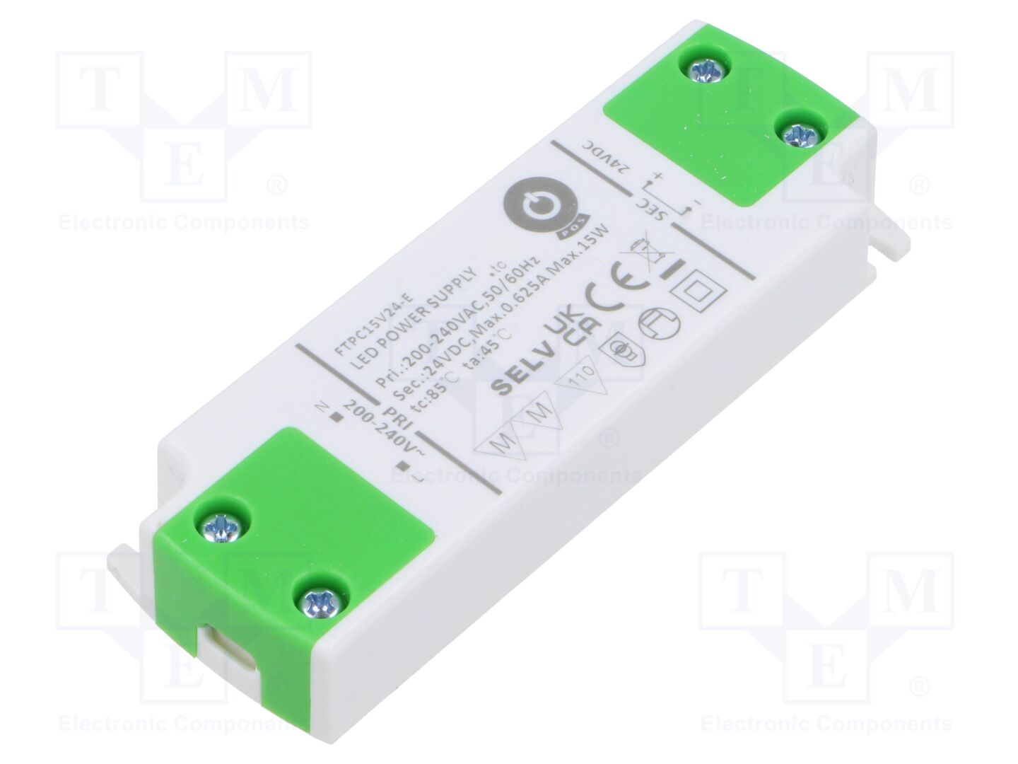 POS FTPC15V24-E LED-virtalähde 15W 24VDC 625mA