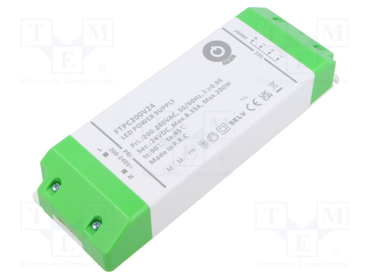 POS FTPC200V24 LED-virtalähde 200W 24VDC 8,33A