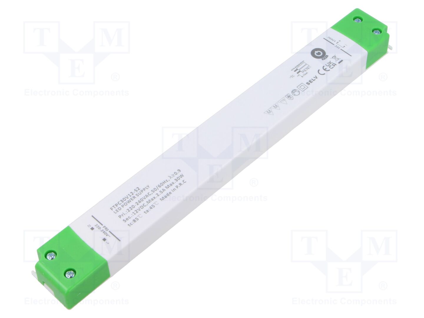 POS FTPC30V12-S2 LED-virtalähde 30W 12VDC 2.5A