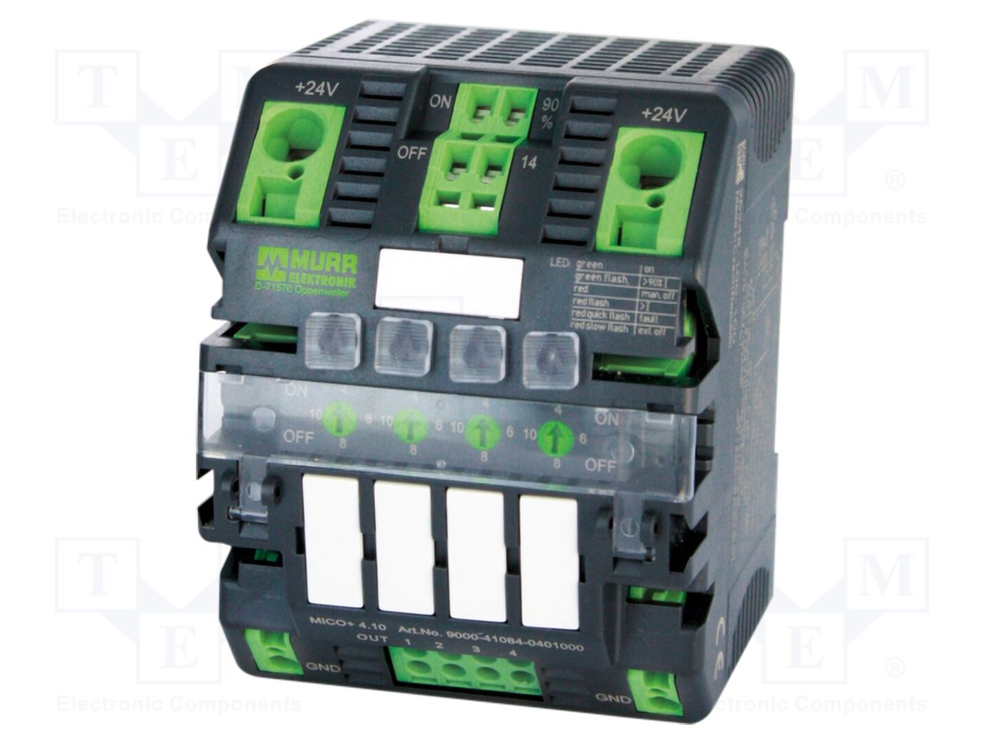 MURRELEKTRONIK MICO-4.10-4CH DIN-kiskoon asennettava virtalähde 24VDC 4A