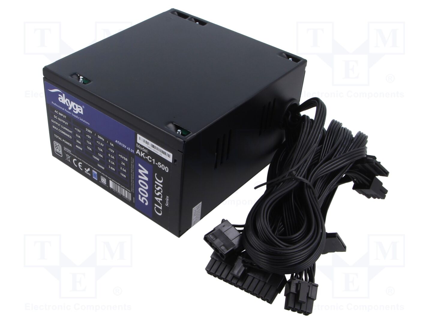 AKYGA AK-C1-500 ATX-tietokonevirtalähde 500W