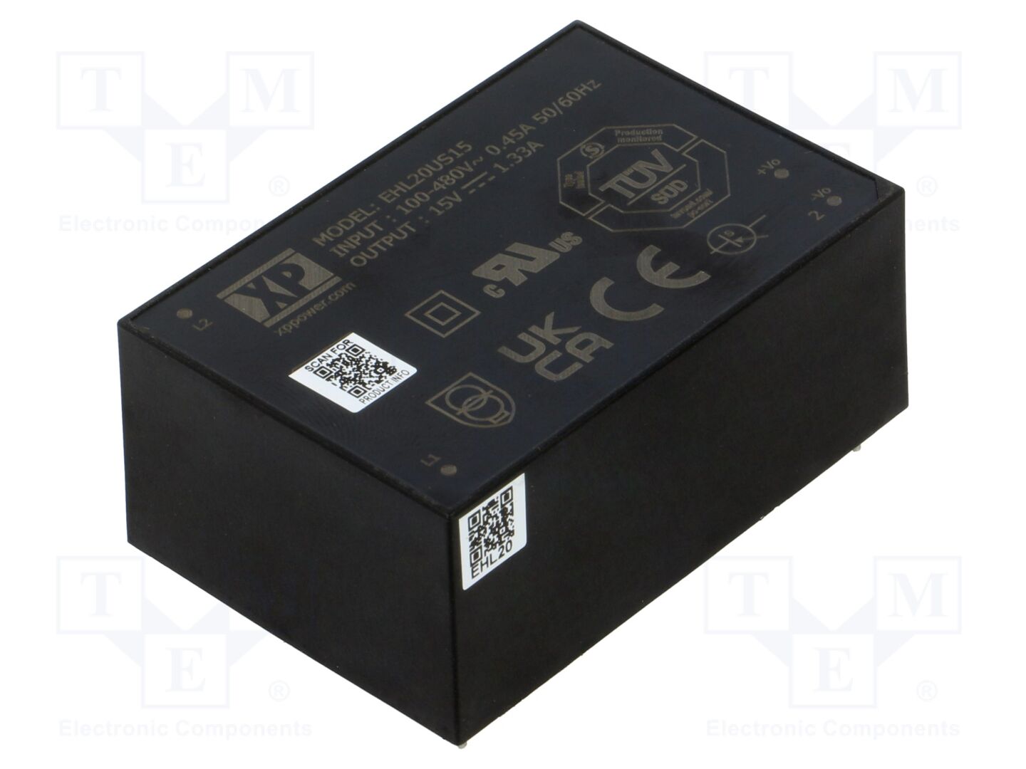 XP POWER EHL20US15 PCB AC/DC-muunnin 20W