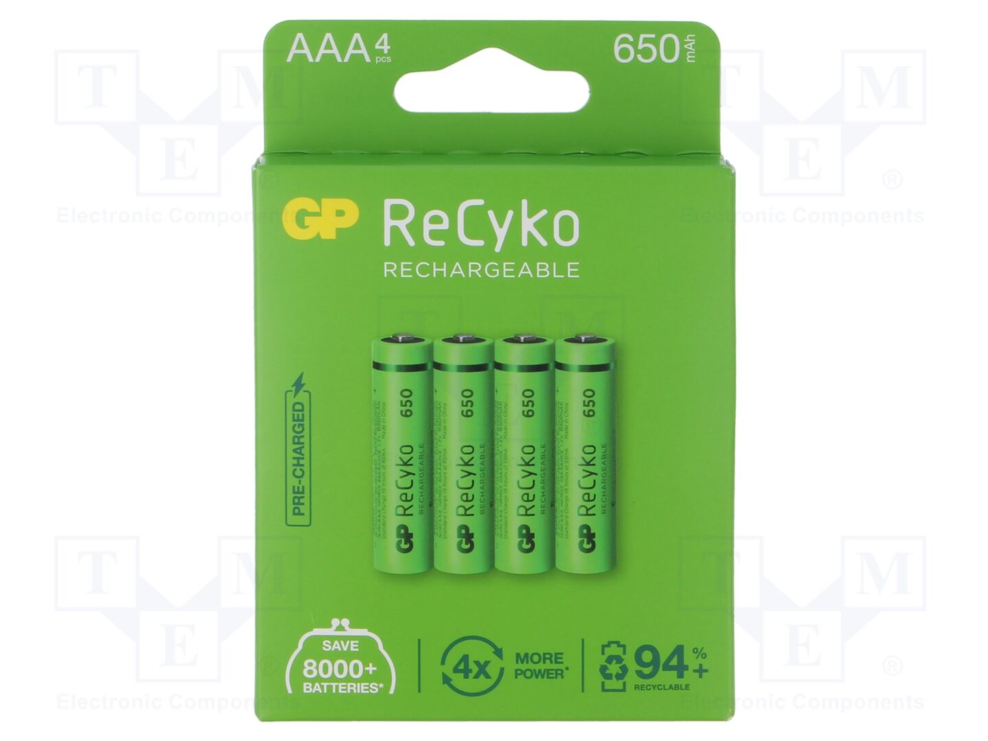 GP ACCU-65AAAHCE-GPB4 Ladattava akku 1.2V, 650mAh