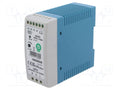 POS POS-MDIN40W48 DIN-kiskoon asennettava kytkentäsähkönsyöttö 48VDC 830mA