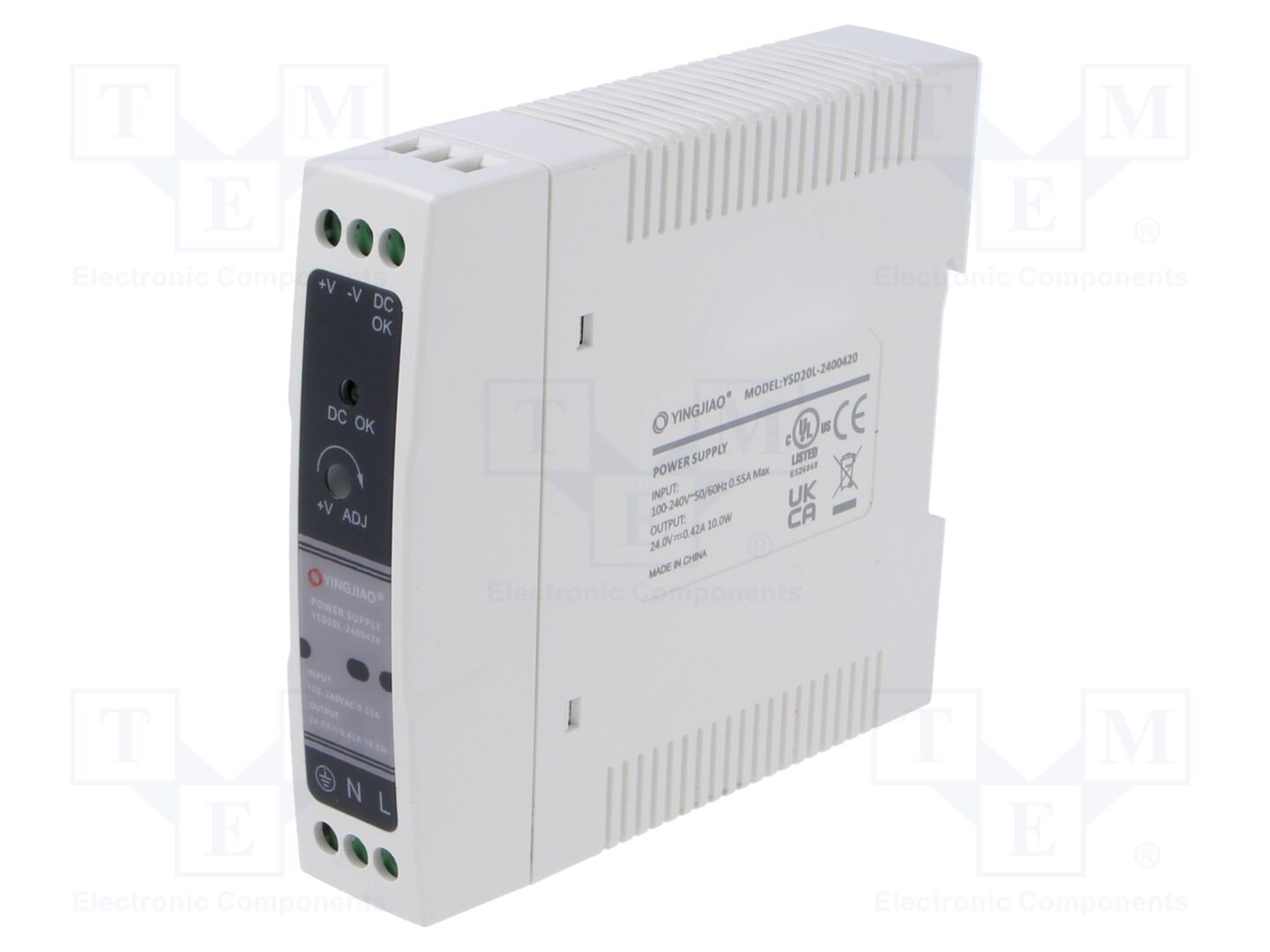 YINGJIAO YSD20L-10-24 DIN-kiskoon asennettava kytkentävirtalähde 10W 24VDC