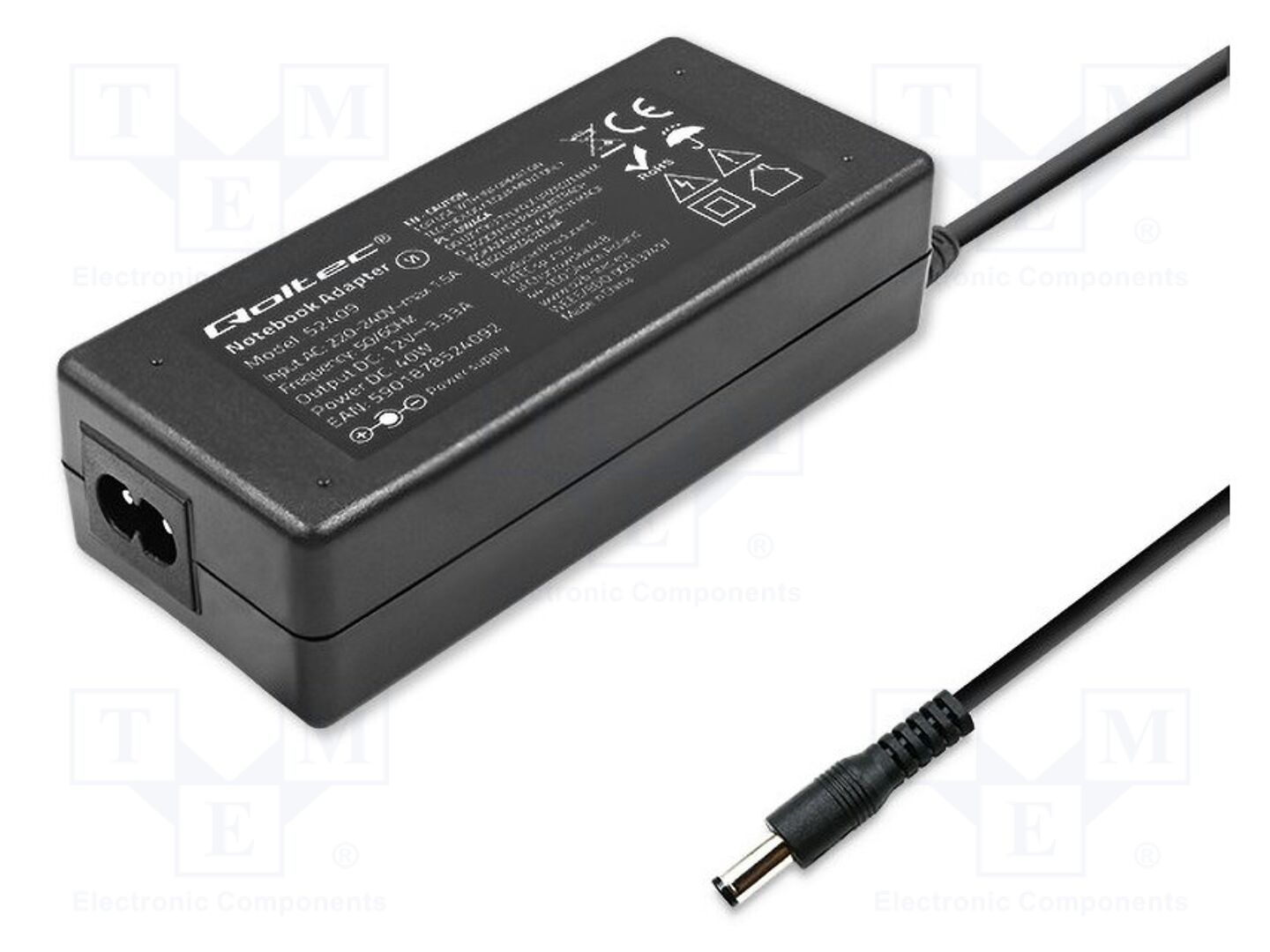 QOLTEC 52409 Kannettavan tietokoneen verkkolaite 12VDC 3.33A 40W
