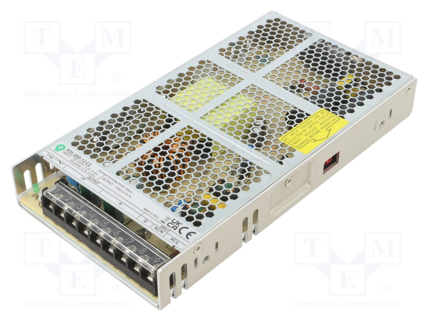 POS POS-200-12-C2 Kytkentäsähkönsyöttö 200W 12VDC 16,7A