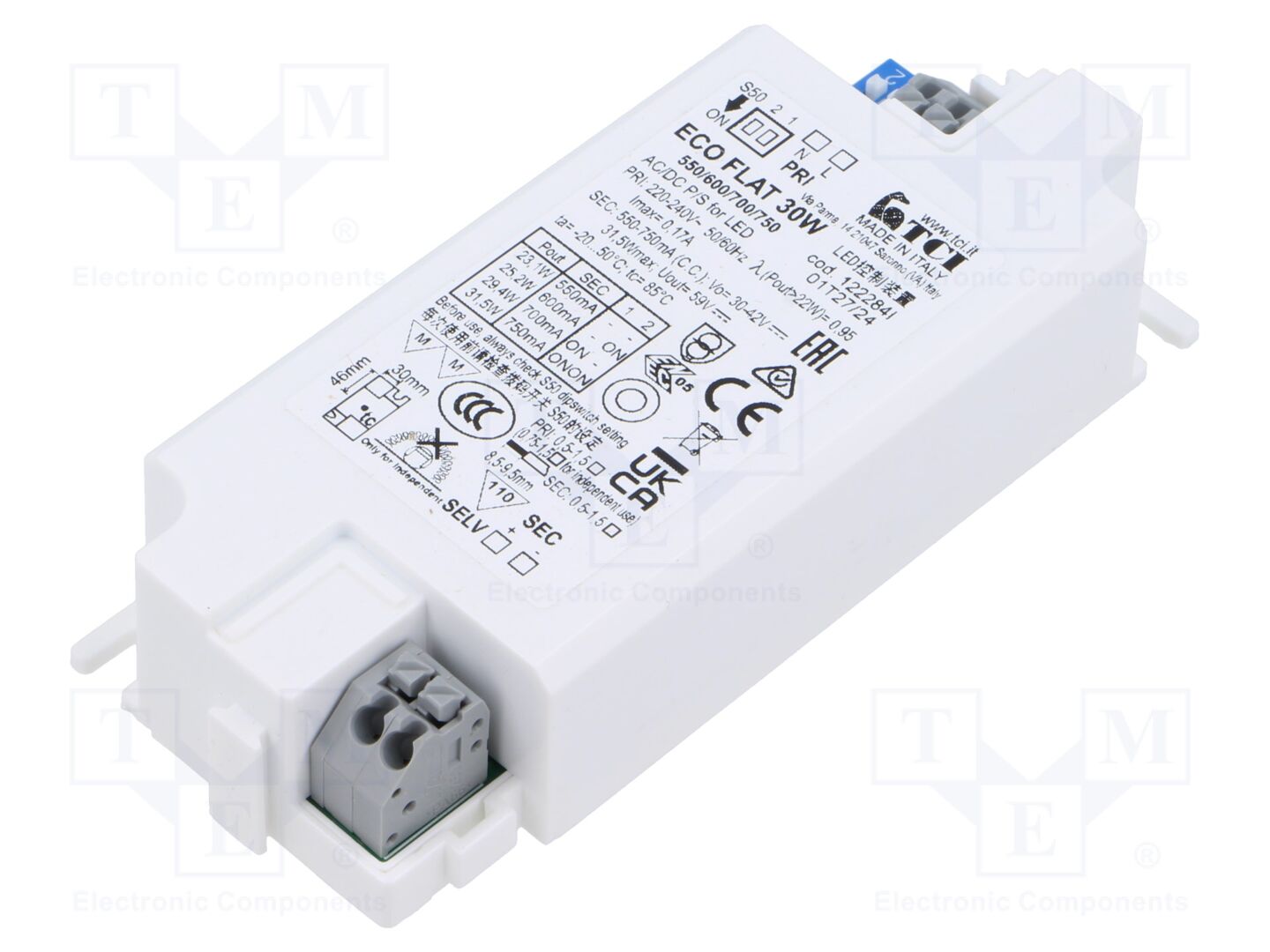 TCI 122284I LED-verkkolaite 30W 550-750mA 30-42VDC