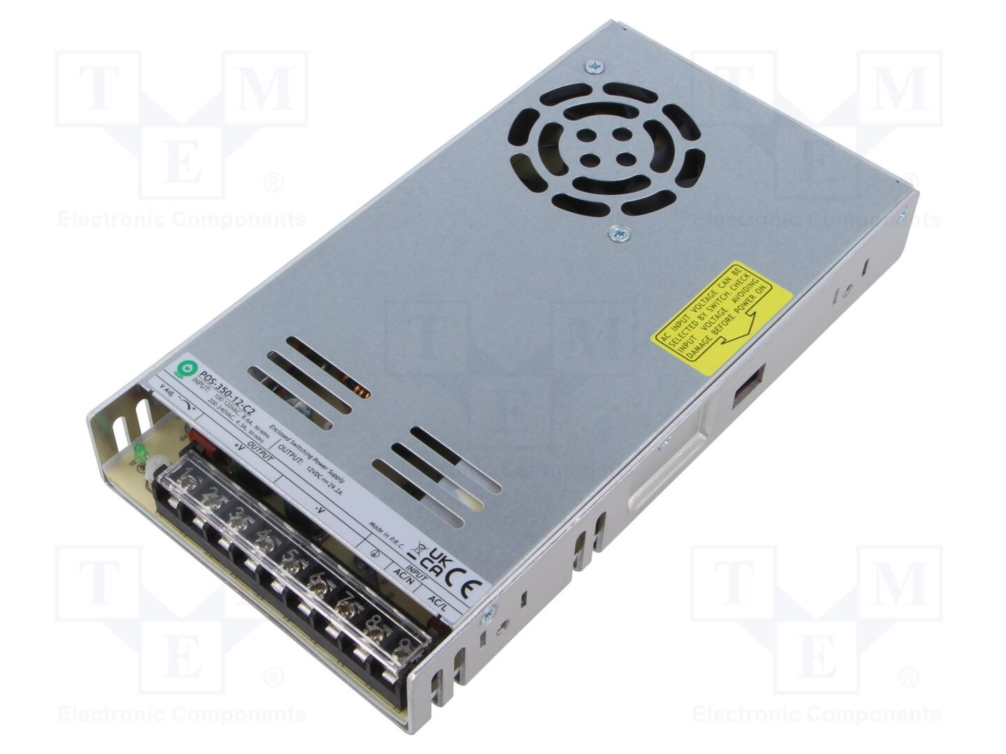 POS POS-350-12-C2 Sisäänrakennettu kytkentävirtalähde 350W 12VDC 29.2A