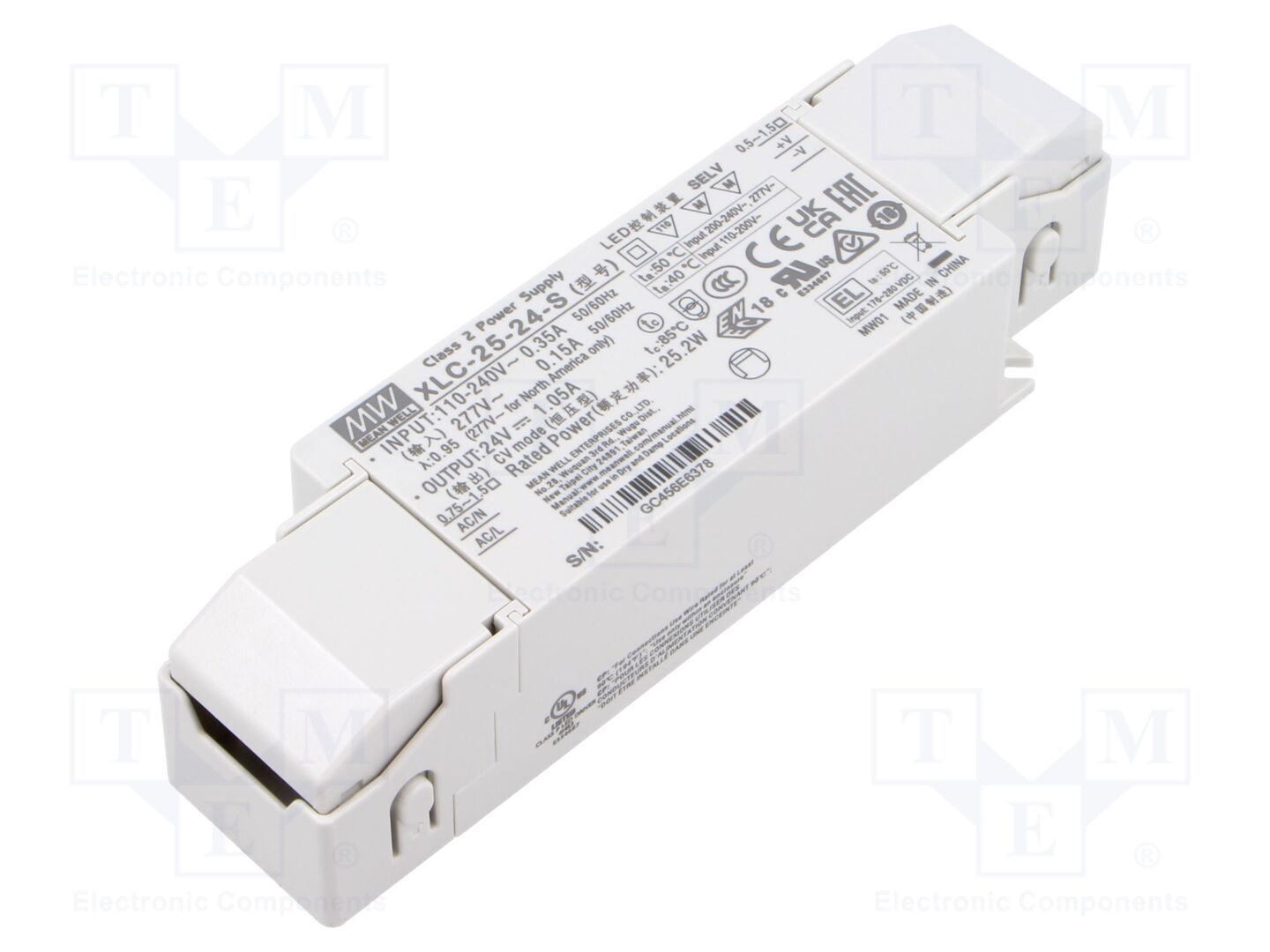 MEAN WELL XLC-25-24-S LED-virtalähde 25W 24VDC