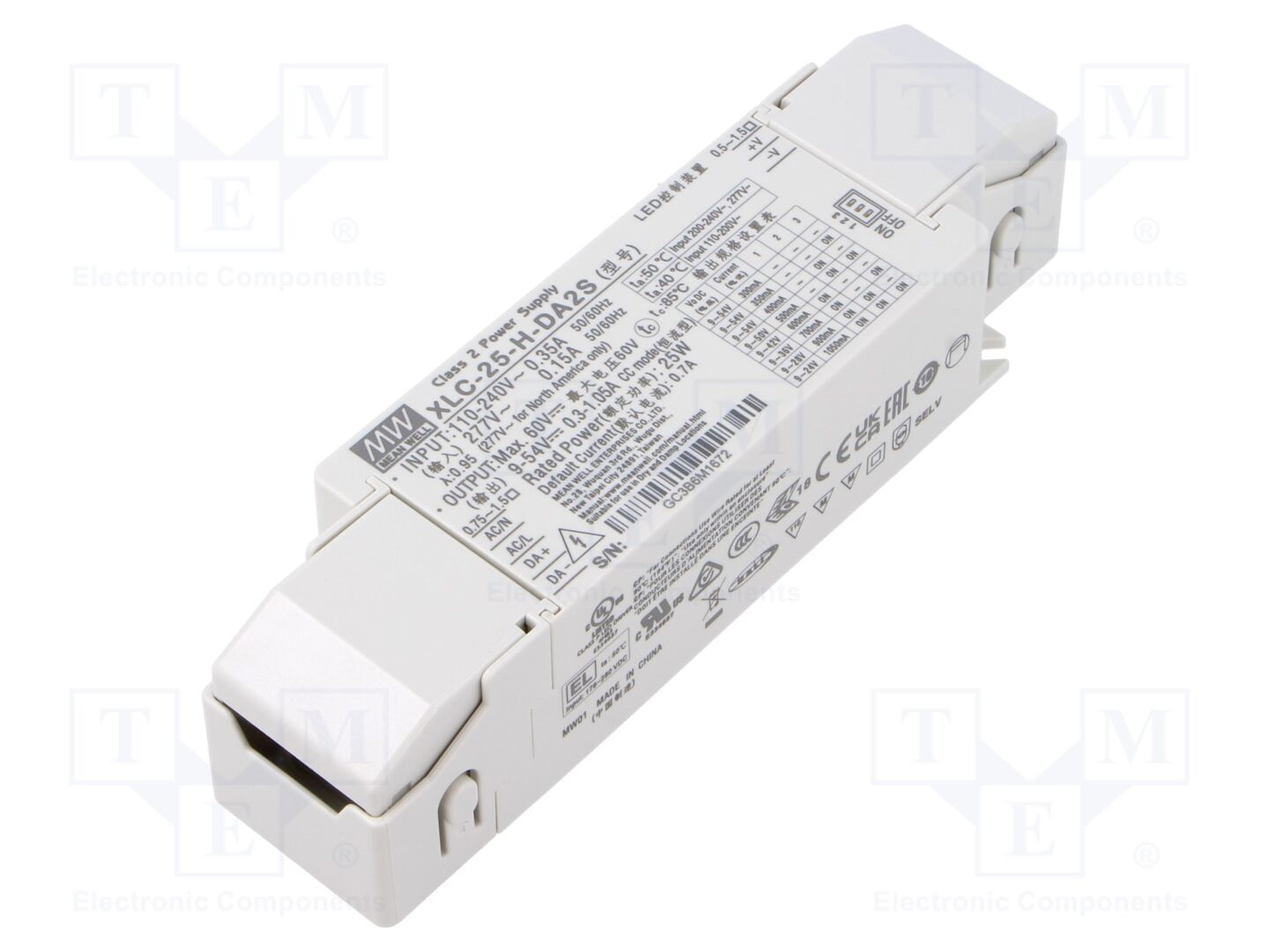 MEAN WELL XLC-25-H-DA2S LED-verkkolaite DALI 2 25W 9-54VDC