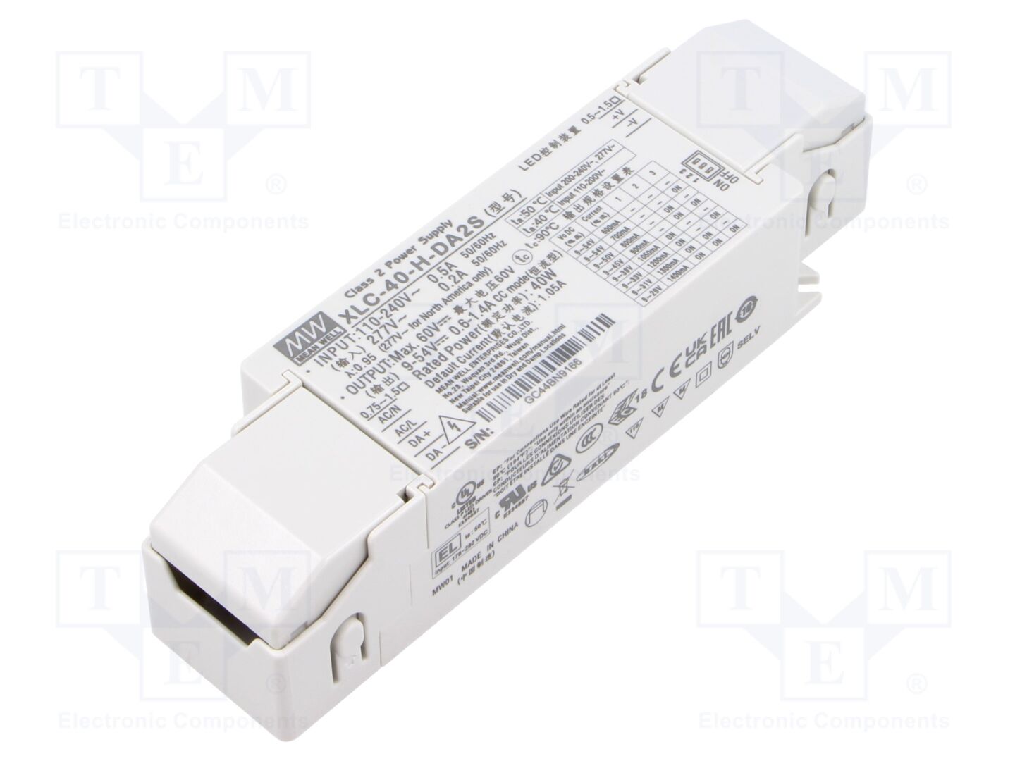 MEAN WELL XLC-40-H-DA2S LED-virtalähde 40W 9-54VDC