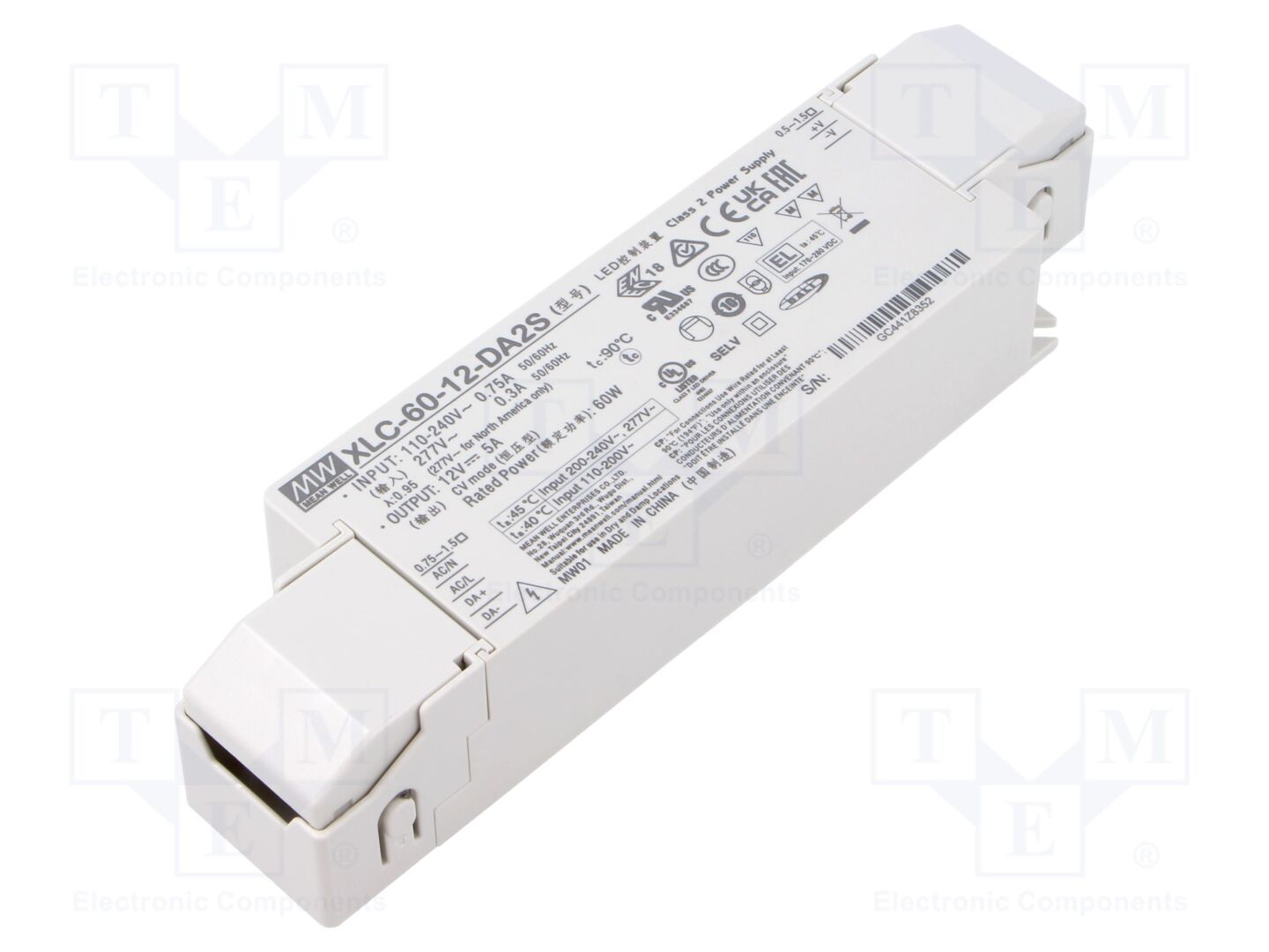 MEAN WELL XLC-60-12-DA2S LED-verkkolaite DALI 2 60W 12VDC