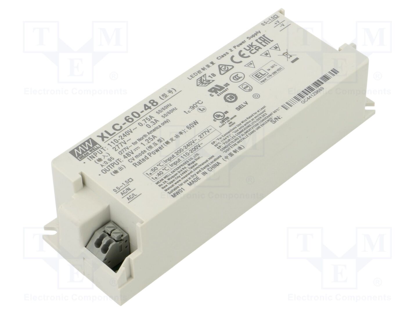 MEAN WELL XLC-60-48 LED-verkkolaite 60W 48VDC