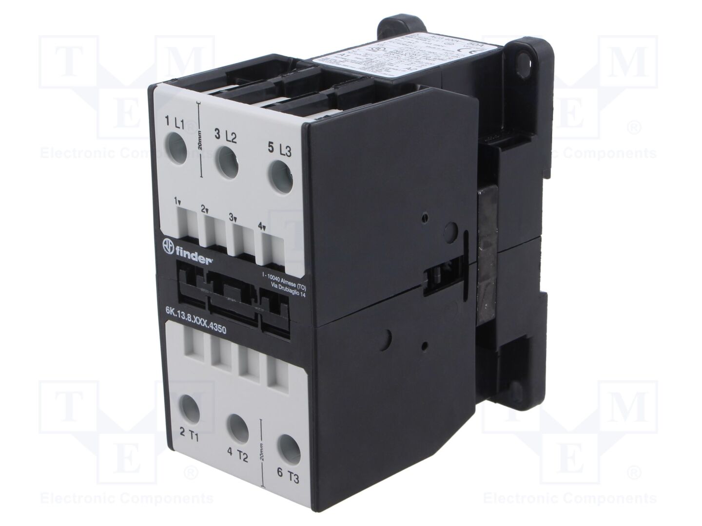 FINDER 6K.13.8.024.4350 Kontaktori 24VAC, 50A