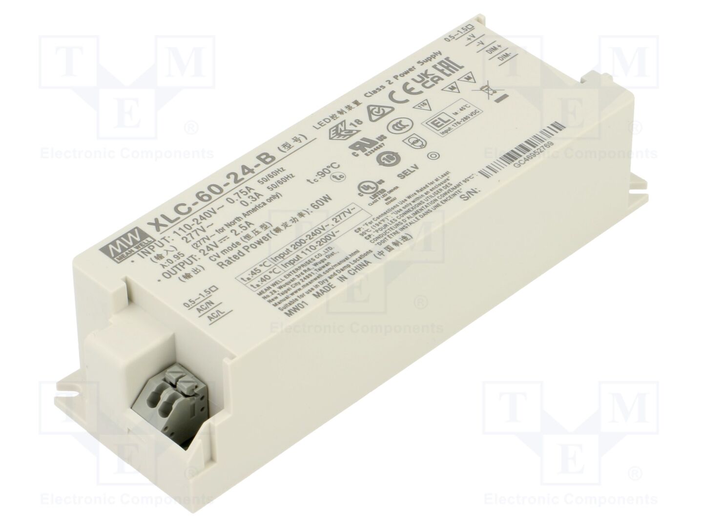 MEAN WELL XLC-60-24-B LED-virtalähde 60W 24VDC