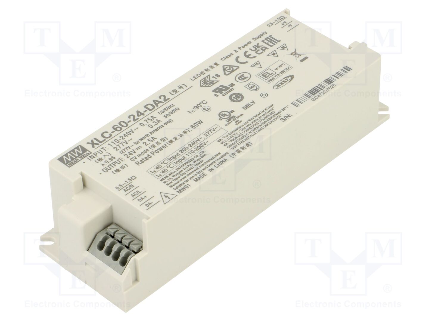 MEAN WELL XLC-60-24-DA2 LED-teholähde 60W