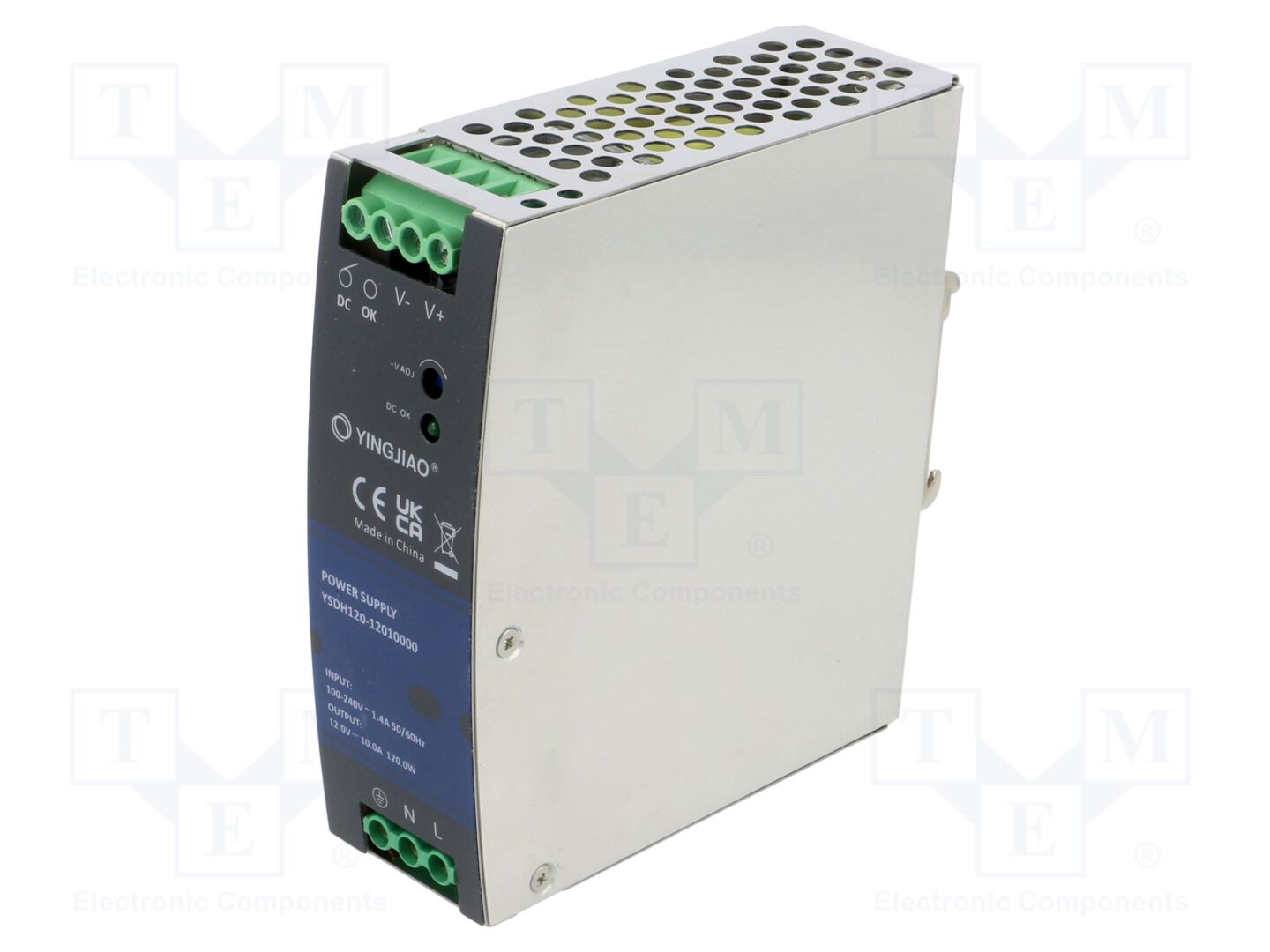 YINGJIAO YSDH120-120-12 DIN-kiskoon asennettava kytkentävirtalähde 120W 12VDC