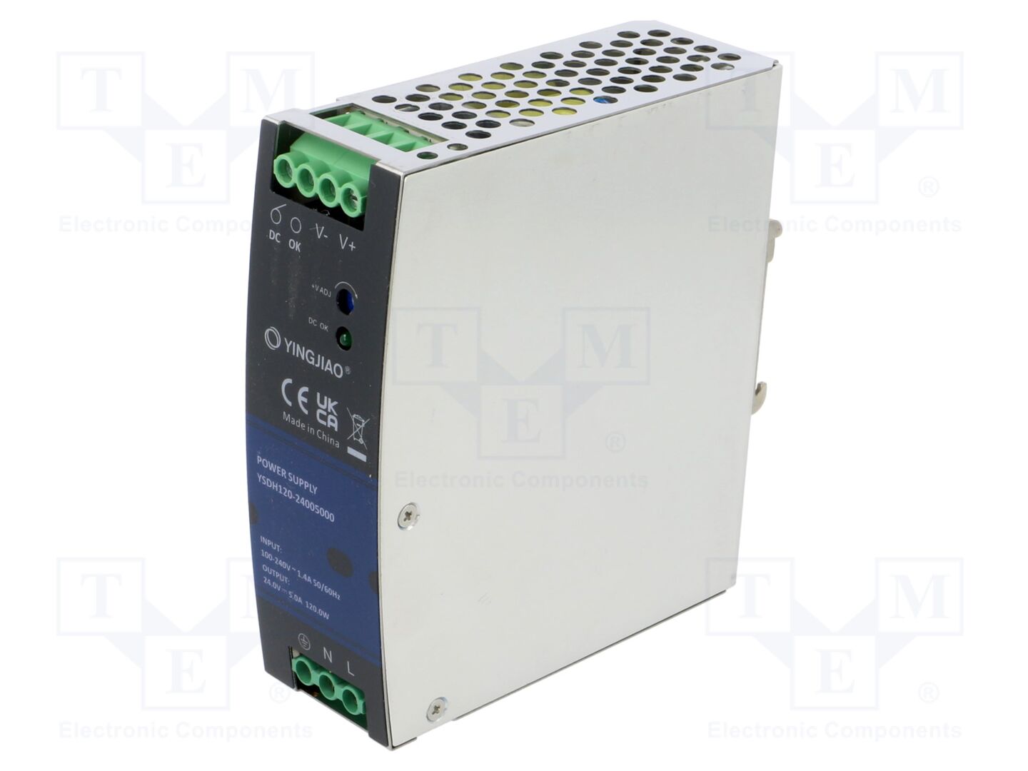 YINGJIAO YSDH120-120-24 DIN-kiskoon asennettava kytkentävirtalähde 120W 24VDC