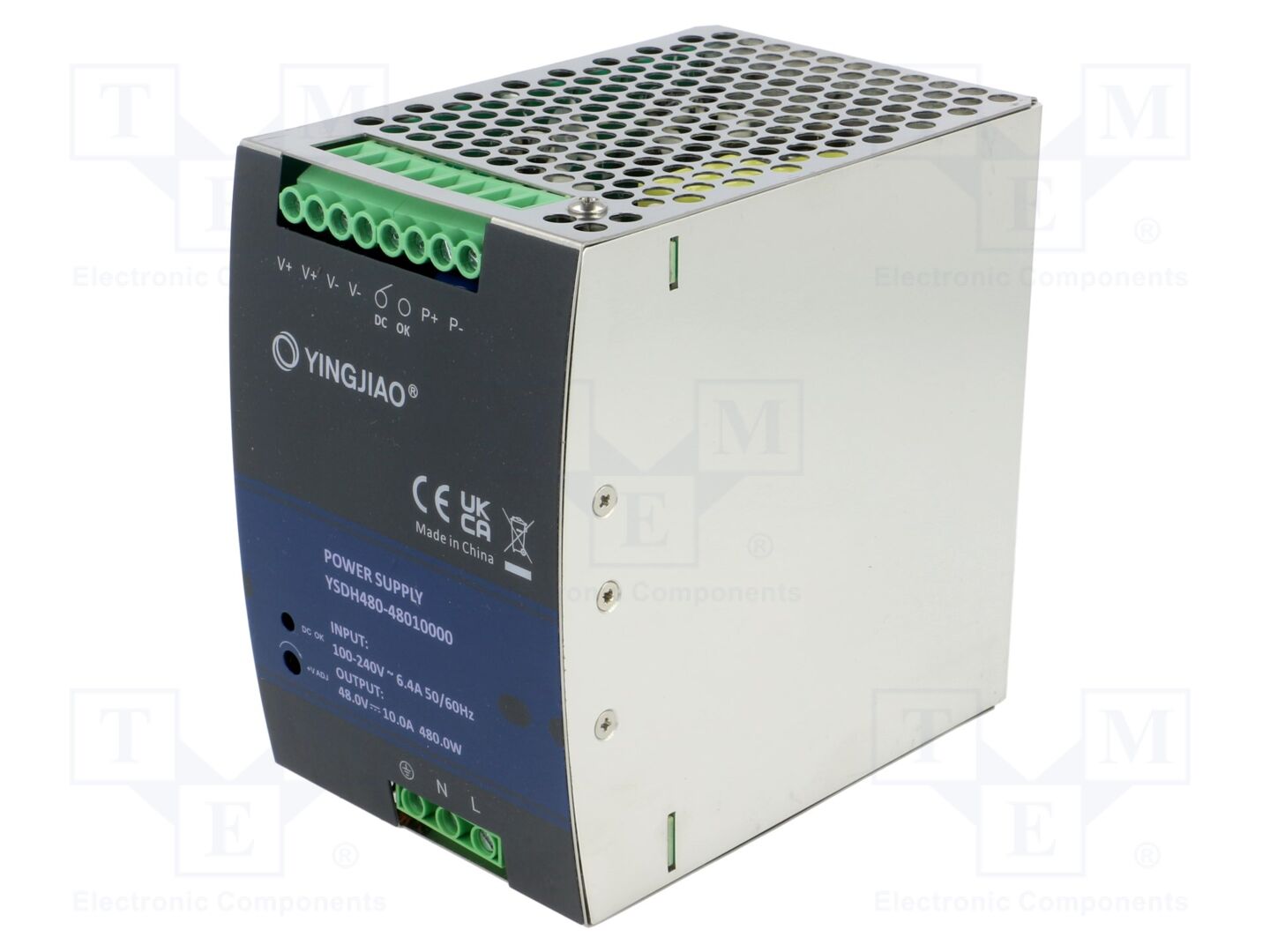 YINGJIAO YSDH480-480-48 DIN-kiskoon asennettava kytkentävirtalähde 480W 48VDC