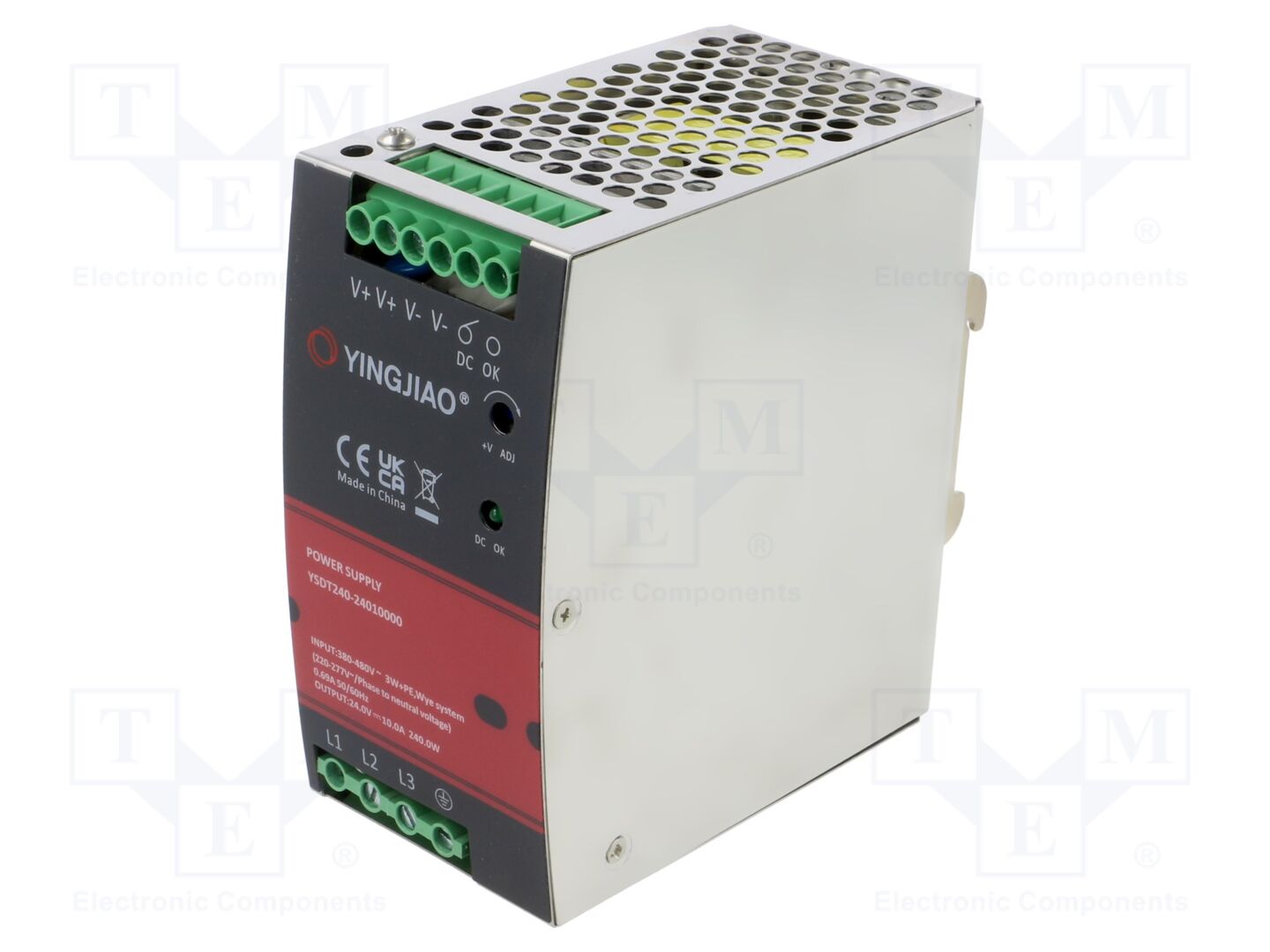 YINGJIAO YSDT240-240-24 DIN-kiskoon asennettava kytkentävirtalähde 240W 24VDC 10A