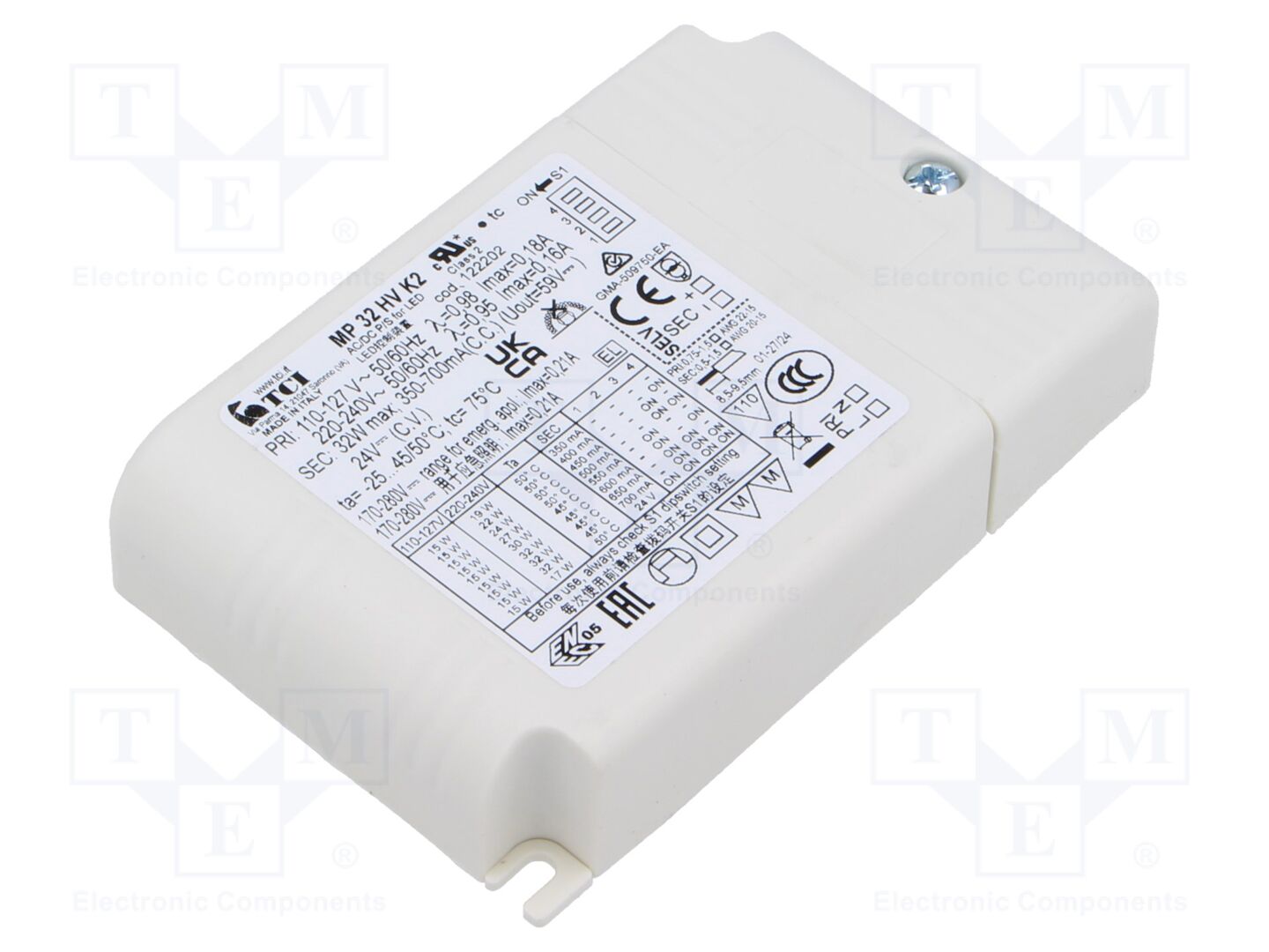 TCI MP 32 HV K2 LED-virtalähde 2-54VDC 350mA-1.05A