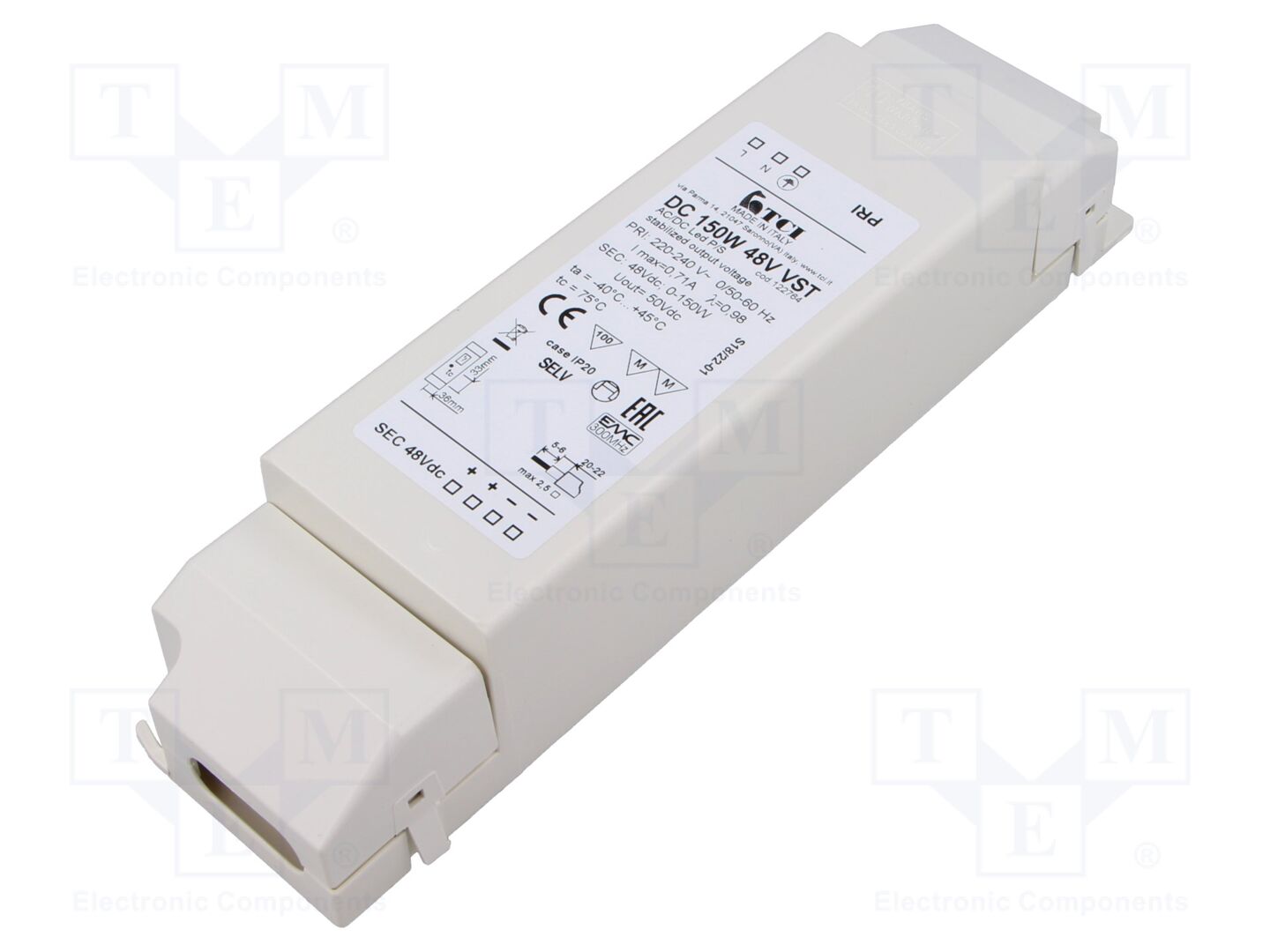 TCI DC 150W 48V VST Kytkentäsähkönsyöttö LED-sovelluksille