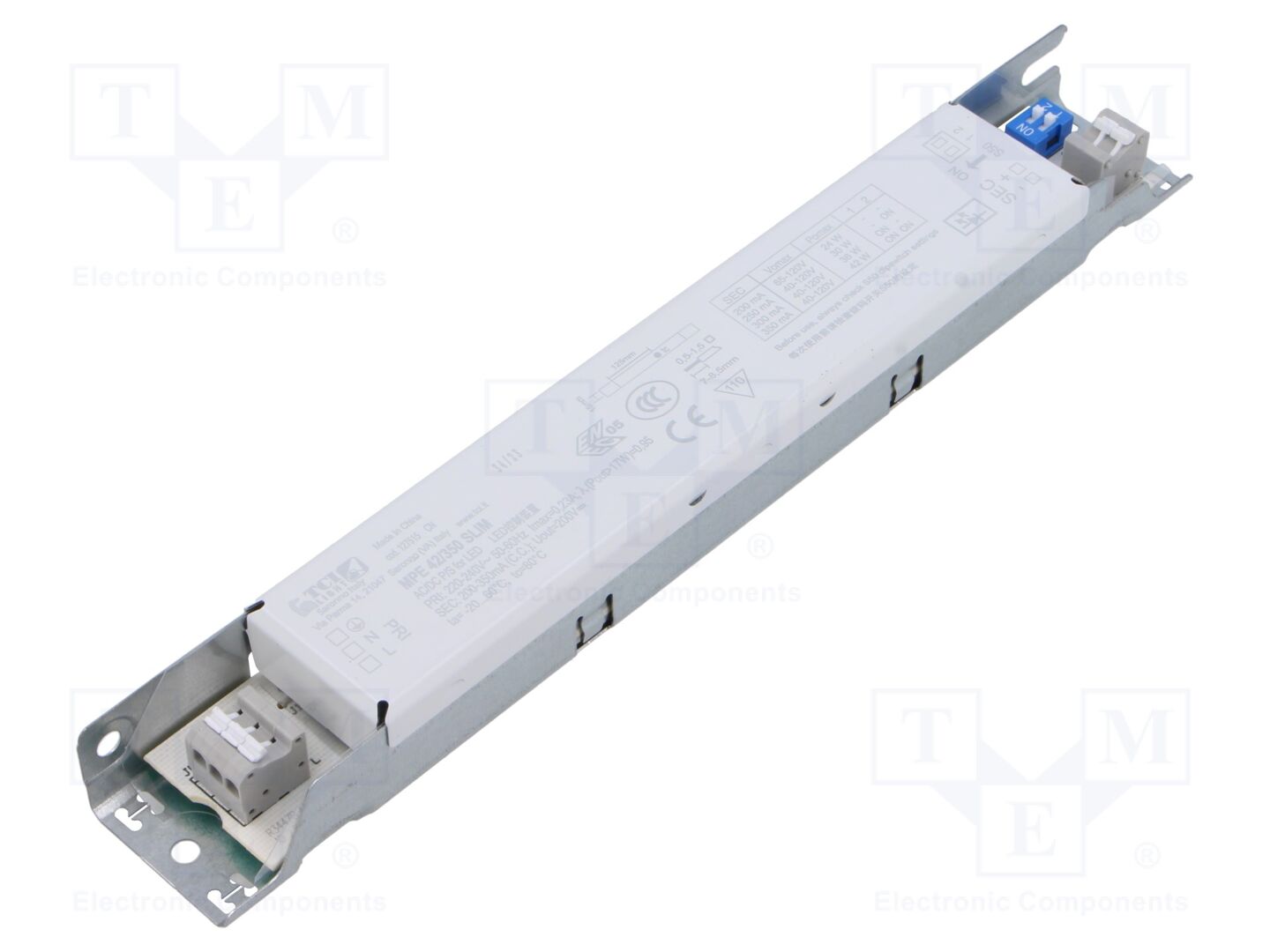 TCI MPE 42/350 SLIM LED-virtalähde 40-120VDC 200-350mA