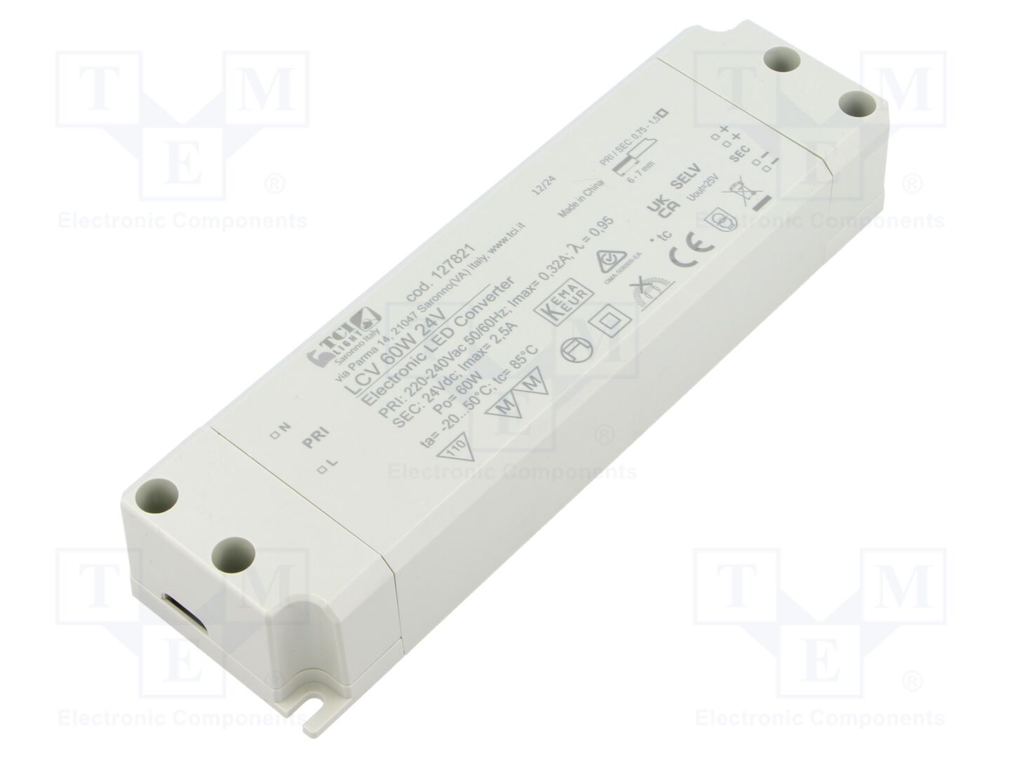 TCI LCV 60W 24V LED-virtalähde 24VDC 2,5A