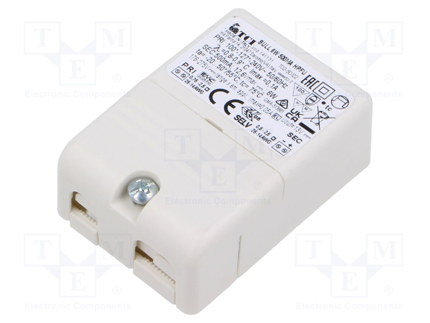 TCI 141131 LED-verkkolaite 6W 500mA 2-12,6VDC